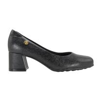 Sapato Modare Feminino Salto Médio Bloco Napa Lezard Preto Sapato Modare Feminino Salto Médio Bloco Napa Lezard Preto