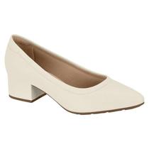 Sapato Modare Salto Bloco - Feminino - Branco off - 34