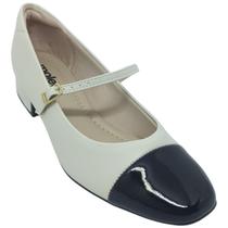 Sapato Moleca Feminino Casual com Tira Ajustável e Salto 3,5cm