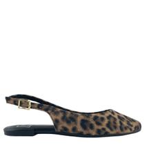 Sapato Moleca Feminino Onça Camurça Fivela 5444330
