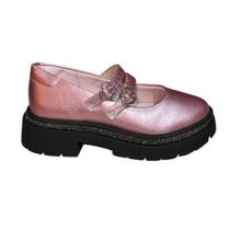Sapato Molekinha Boneca Infantil Strass Tratorado Juvenil Menina Sapatilha Mocassim Sintético Sandália Fivela coração Salto Feminino Duas Tiras2576202