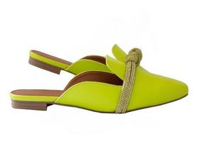 Sapato Mule Feminino Nó Aberto Brilhante Sapato Mule Feminino Nó Aberto Brilhante