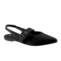 Sapato Mule Via Uno Rio 116504 Fivela Baixo Calcanhar Aberto Feminino