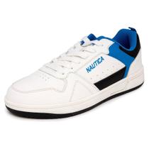 Sapato Nautica Bence-White Blue Black Fashion Tênis masculino tamanho 10