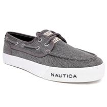 Sapato Nautica Spinnaker, lavado, cinza, moderno, tênis masculino, 13 EUA