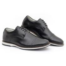 Sapato Oxford Casual Masculino Brogue Premium Couro Confort Sapato Oxford Casual Masculino Brogue Premium Couro Confort