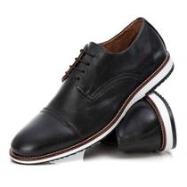 Sapato Oxford Casual Masculino Brogue Premium Couro Confort
