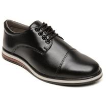 Sapato Oxford Casual Masculino Cadarço Solado Borracha