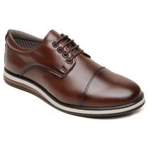 Sapato Oxford Casual Masculino Cadarço Solado Borracha