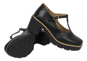 Sapato Oxford Estilo Boneca Feminino Confort Tratorado Moda - jessica paola calçados