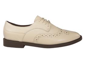 Sapato Oxford Feminino Off White - Cód 200345303