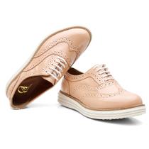 Sapato Oxford Feminino Verniz Com Cadarço Casual Salto Baixo Palmilha EVA Sapato Oxford Feminino Verniz Com Cadarço Casual Salto Baixo Palmilha EVA