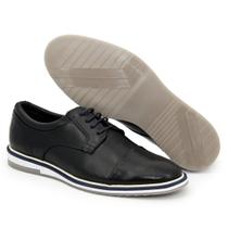 Sapato Oxford FG Esporte Fino Alpha Em Couro Nobre Preto