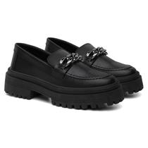 Sapato Oxford Form's Casual Mocassim Feminino Sola Tratorada Preto 025 Sapato Oxford Form's Casual Mocassim Feminino Sola Tratorada Preto 025