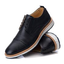 Sapato Oxford Masculino Brogue Premium Couro Confort Andora