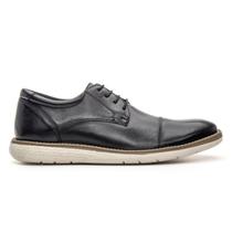 Sapato Oxford masculino Couro Legitimo Homem Esporte Fino Preto