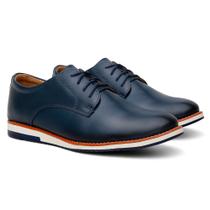 Sapato Oxford Masculino Em Couro Sport Fino Com Cadarço Confort - FABRICAÇÃO NACIONAL