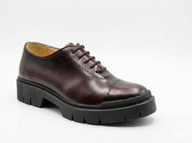 Sapato Oxford Masculino Tratorado Couro Legitimo Estilo Brogue Palmilha Gel PU Confortavel Sapato Oxford Masculino Tratorado Couro Legitimo Estilo Brogue Palmilha Gel PU Confortavel