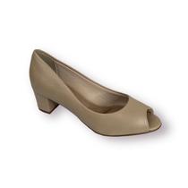 Sapato Peep Toe Beira Rio Salto Baixo Grosso 4777400