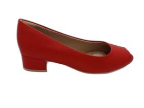 Sapato Peep Toe Feminino Salto Medio Bloco Piccadilly 114046