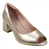 Sapato Peep Toe Neftali Comfort Couro 55085 Sapato Peep Toe Neftali Comfort Couro 55085