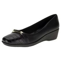 Sapato Piccadilly Anabela Feminino Preto - 143203-2