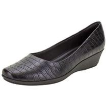 Sapato Piccadilly Feminino Anabela Croco 143133 Sapato Piccadilly Feminino Anabela Croco 143133