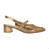 Sapato Piccadilly Feminino Bico Fino Napa Ouro Velho Sapato Piccadilly Feminino Bico Fino Napa Ouro Velho