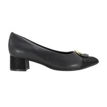 Sapato Piccadilly Feminino Salto Baixo Napa Soft Preto