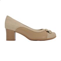 Sapato Piccadilly Laura Salto Médio Nude Claro Sapato Piccadilly Laura Salto Médio Nude Claro