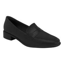 Sapato Piccadilly Loafer Giovanna Salto Baixo 662004 Preto