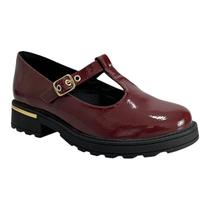 Sapato Piccadilly Loafer Mary Jane 735044 Vermelho Burgundy Sapato Piccadilly Loafer Mary Jane 735044 Vermelho Burgundy