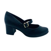Sapato Piccadilly Mary Jane Salto Bloco Médio Preto 654063