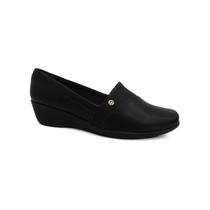 Sapato Piccadilly Salto Anabela 143214 Preto