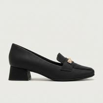 Sapato Piccadilly Salto Baixo Preto