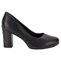 Sapato Piccadilly Salto Grosso - Feminino - Preto