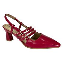 Sapato Piccadilly Slingback Irene Salto Alto 764008 Hibisco