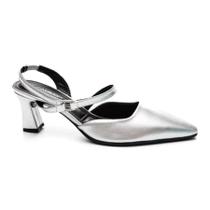 Sapato Piccadilly Slingback Salto Alto Feminino 764006