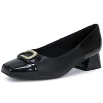Sapato Piccadilly Social Joanete De Vernz Amassado Salto Baixo Super Confortável Fem 160105 (66140)