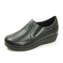 Sapato Pierrô feminino ortopédico com elástico couro cor preto Sapato Pierrô feminino ortopédico com elástico couro cor preto