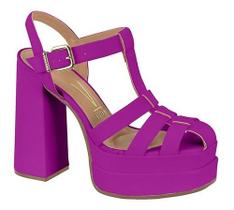 Sapato Plataforma Double Meia Pata Salto Grosso Fisherman Sapato Plataforma Double Meia Pata Salto Grosso Fisherman