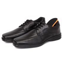 Sapato Preto Masculino Oxford Casual Couro Legitimo
