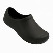 Sapato Profissional EPI Ocupacional Preto Antiderrapante Leve, Fechado e Confortável para Longas J