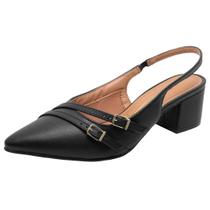 Sapato Salto Baixo Feminino Conforto Casual Vizzano