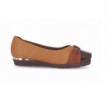 Sapato Salto Baixo Piccadilly Maxi 147320 Feminino - Mascavo