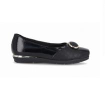 Sapato Salto Baixo Piccadilly Maxi 147323 Feminino - Preto