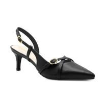 Sapato salto baixo sling preto mariotta