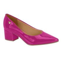Sapato Salto Baixo Verniz - Magenta - Vizzano Pink