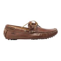 Sapato Samello Drive Goa Mocassim Loafer Couro Floater Marrom Conhaque Pinos Cravos Original
