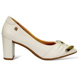 Sapato Santinelli Feminino Scarpin Salto Alto 1544-034 Offwhite